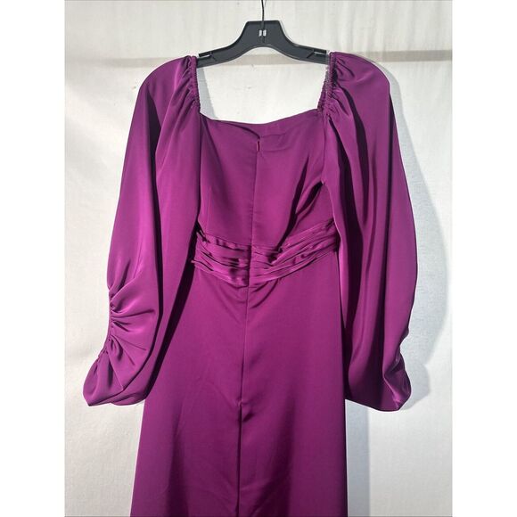NWT $795 Sachin & Babi [ 2 ] Square‎ Neck Bryant Gown in Sparkling Grape Purple - Picture 14 of 15